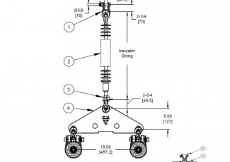 I-String Assembly - Tangent Suspension, Twin-Bundle Conductor, 25K